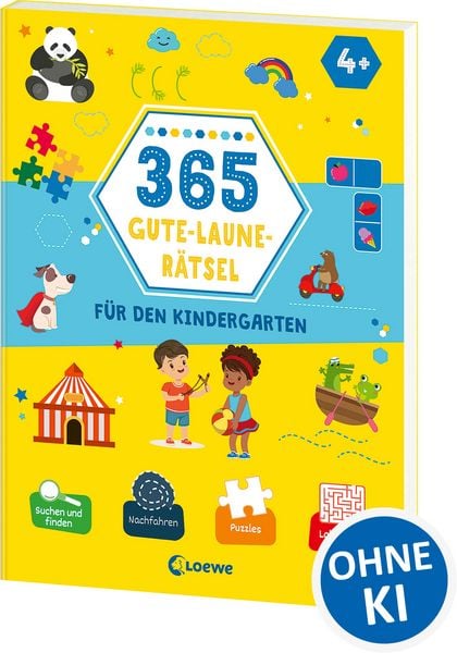 365 Gute-Laune-Rätsel für den Kindergarten, Taschenbuch von , Loewe, 978-3-7432-1133-9