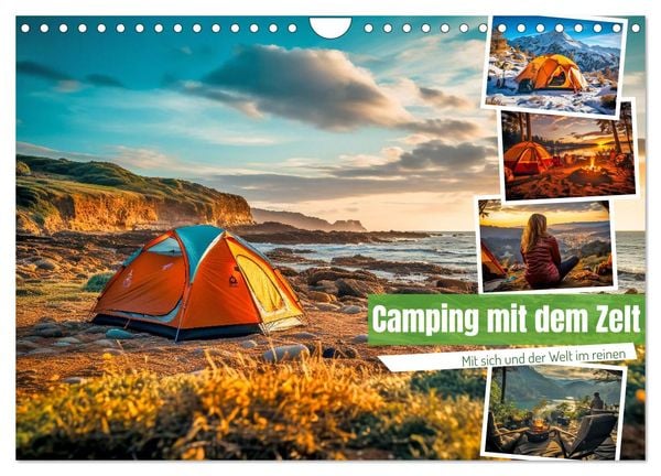 Camping mit dem Zelt (Wandkalender 2025 DIN A4 quer), CALVENDO Monatskalender