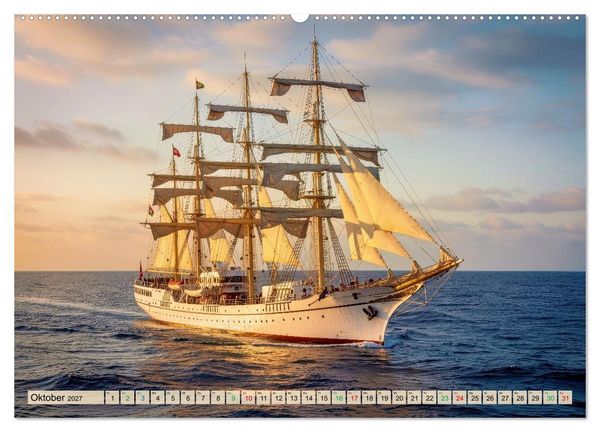Produktbild: Segelschulschiffe - Weltweit (Wandkalender 2027 DIN A2 quer), CALVENDO Monatskalender