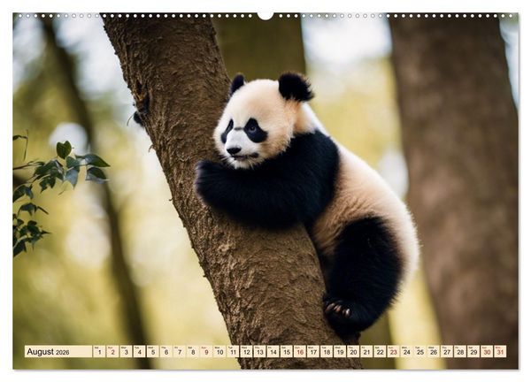 Produktbild: Cozy giant panda (High Quality Premium Wall Calendar 2026 DIN A2 landscape),CALVENDO 12 Month Wall Calendar