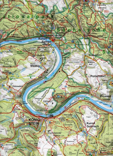 Produktbild: Nationalpark S&auml;chsische Schweiz, B&ouml;hmische Schweiz - Wanderkarte