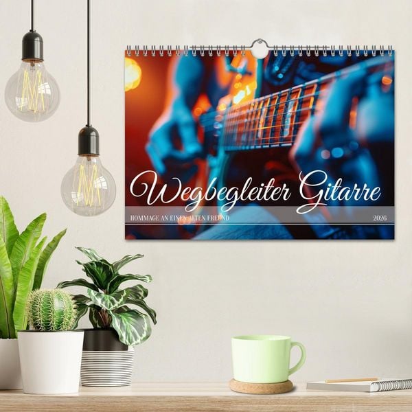 Produktbild: Wegbegleiter Gitarre (Wandkalender 2026 DIN A4 quer), CALVENDO Monatskalender