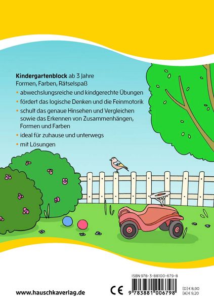 Produktbild: Kindergartenblock ab 3 Jahre &ndash; Formen, Farben, R&auml;tselspa&szlig;