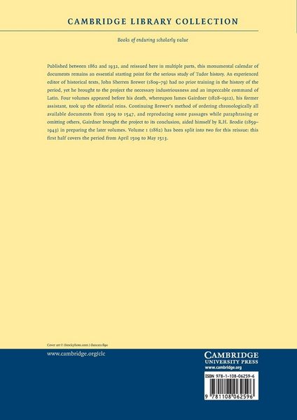 Produktbild: Letters and Papers, Foreign and Domestic, of the Reign of Henry VIII - Volume 1