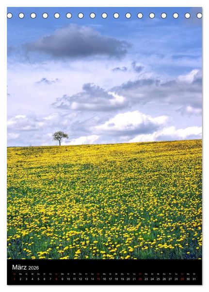 Produktbild: Landschaften (Tischkalender 2026 DIN A5 hoch), CALVENDO Monatskalender