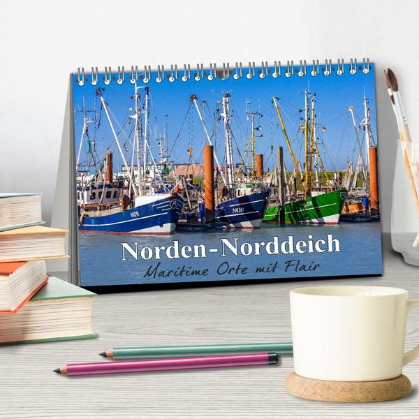 Produktbild: Norden-Norddeich. Maritime Orte mit Flair (Tischkalender 2027 DIN A5 quer), CALVENDO Monatskalender