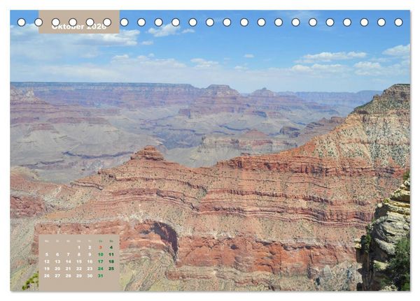Produktbild: Erlebe mit mir die Schluchten des Grand Canyon (Tischkalender 2026 DIN A5 quer), CALVENDO Monatskalender