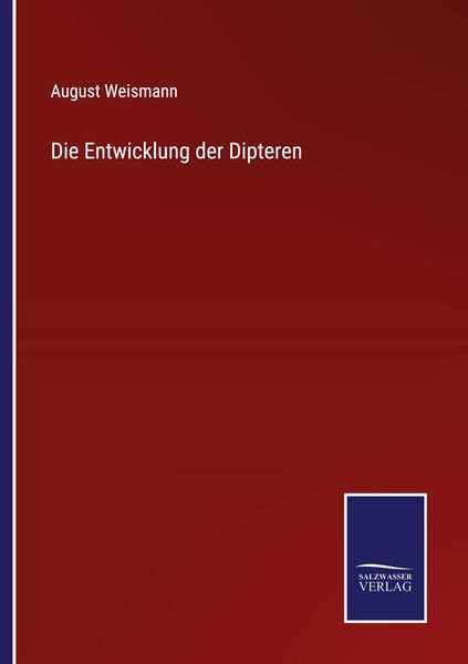 Produktbild: Die Entwicklung der Dipteren