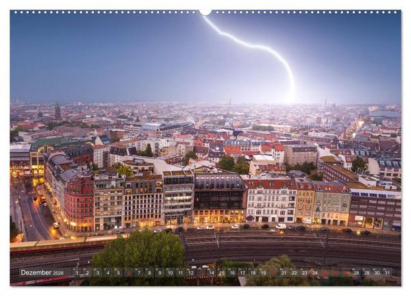 Produktbild: Berlin von oben (hochwertiger Premium Wandkalender 2026 DIN A2 quer), Kunstdruck in Hochglanz