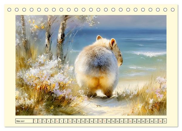 Produktbild: Wombats. Australiens liebenswerte Beuteltiere (Tischkalender 2027 DIN A5 quer), CALVENDO Monatskalender