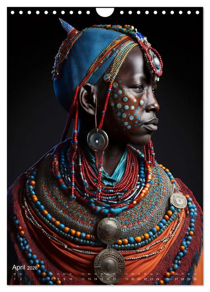 Produktbild: Inspiriert von den Massai, den stolzen Kriegern Afrikas (Wandkalender 2026 DIN A4 hoch), CALVENDO Monatskalender