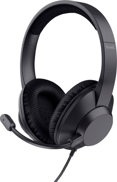 Produktbild: Trust Trust Ayda Max - Headset - On-Ear - kabelgebunden Kopfh&ouml;rer-Audiochip kabelgebunden Schwarz Noise Cancelling
