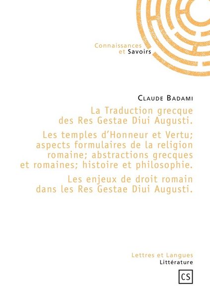 Produktbild: La traduction grecque des res