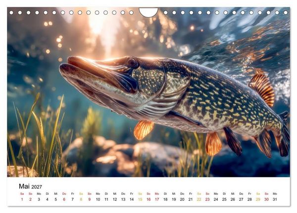 Produktbild: Hecht - J&auml;ger der Tiefe (Wandkalender 2027 DIN A4 quer), CALVENDO Monatskalender