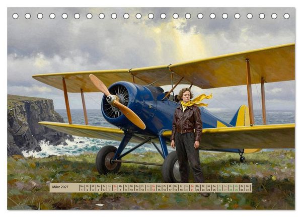 Produktbild: Lack und Leinwand &ndash; Flieger (Tischkalender 2027 DIN A5 quer), CALVENDO Monatskalender