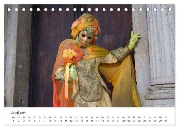 Produktbild: Carnevale di Venezia 2026 (Tischkalender 2026 DIN A5 quer), CALVENDO Monatskalender