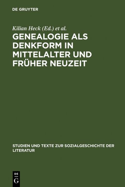 Produktbild: Genealogie als Denkform in Mittelalter und Fr&uuml;her Neuzeit