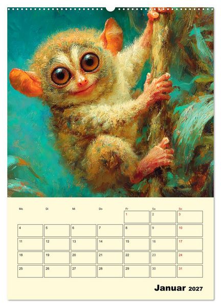 Produktbild: Koboldmakis. Kleine H&uuml;ter des Dschungels (hochwertiger Premium Wandkalender 2027 DIN A2 hoch), Kunstdruck in Hochglanz