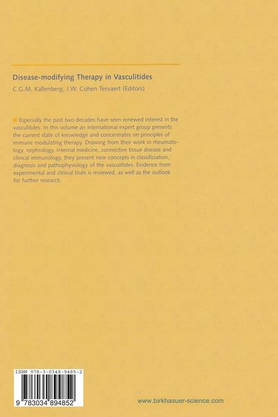 Produktbild: Disease-modifying Therapy in Vasculitides