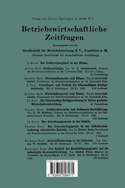 Produktbild: Mathematisch-graphische Untersuchungen &uuml;ber die Rentabilit&auml;tsverh&auml;ltnisse des Fabrikbetriebes