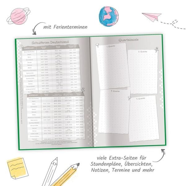 Produktbild: Tr&ouml;tsch Sch&uuml;lerkalender Flexi Gl&uuml;cksreif 23/24