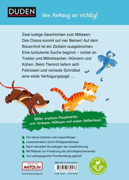 Produktbild: Duden Leseprofi – Mit Bildern lesen lernen: Verrückte Tiergeschichten