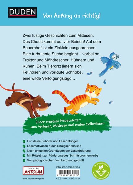Produktbild: Duden Leseprofi &ndash; Mit Bildern lesen lernen: Verr&uuml;ckte Tiergeschichten