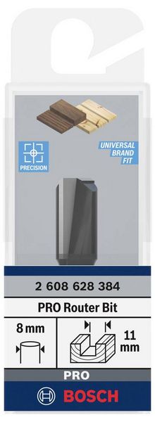 Produktbild: Bosch Accessories 2608628384 Nutfr&auml;ser Hartmetall L&auml;nge 51 mm Produktabmessung, &Oslash; 11 mm Schaftdurchmesser 8 mm