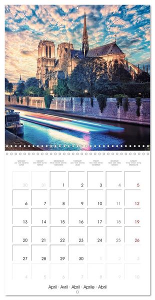 Produktbild: Le Paris romantique (Calendrier mural carr&eacute; 2026 30x30 cm) Calendrier double avec une page pour vos prises de notes