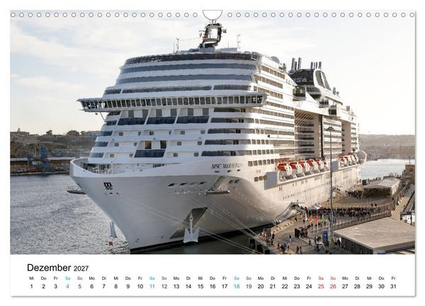 Produktbild: Riesen der Meere - Kreuzfahrtschiffe (Wandkalender 2027 DIN A3 quer), CALVENDO Monatskalender