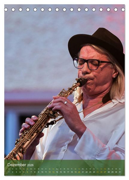 Produktbild: Jazz and more in Weimar (Tischkalender 2026 DIN A5 hoch), CALVENDO Monatskalender