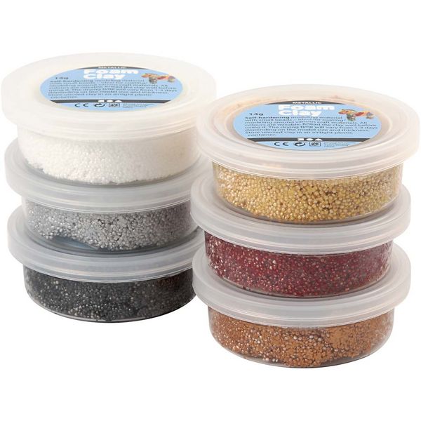 Produktbild: Creativ Company Foam Clay&reg; , Metallic, Braunt&ouml;ne, 6x14 g