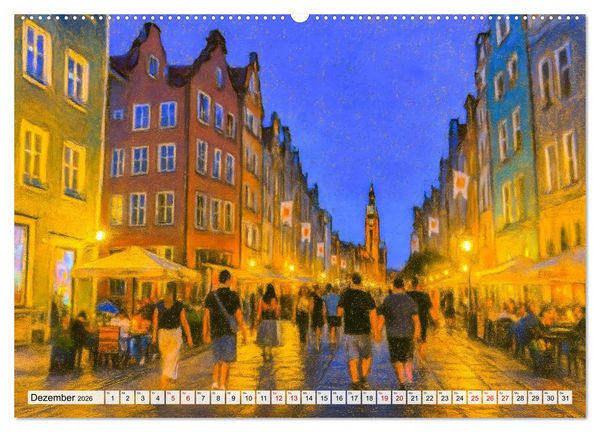 Produktbild: Danzig entdecken - Sehensw&uuml;rdigkeiten der polnischen Hansestadt (hochwertiger Premium Wandkalender 2026 DIN A2 quer), Kunstdruck in Hochglanz