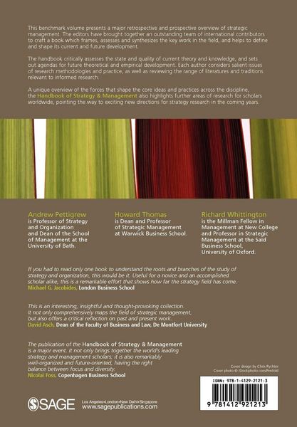 Produktbild: Handbook of Strategy and Management