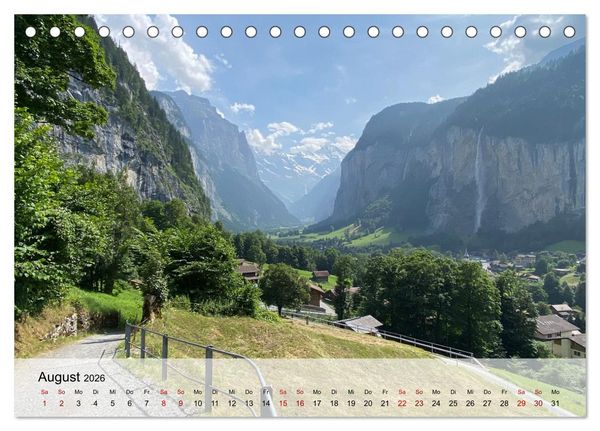 Produktbild: Alpenauszeit - Schweizer Bergsommermomente f&uuml;r die Seele (Tischkalender 2026 DIN A5 quer), CALVENDO Monatskalender