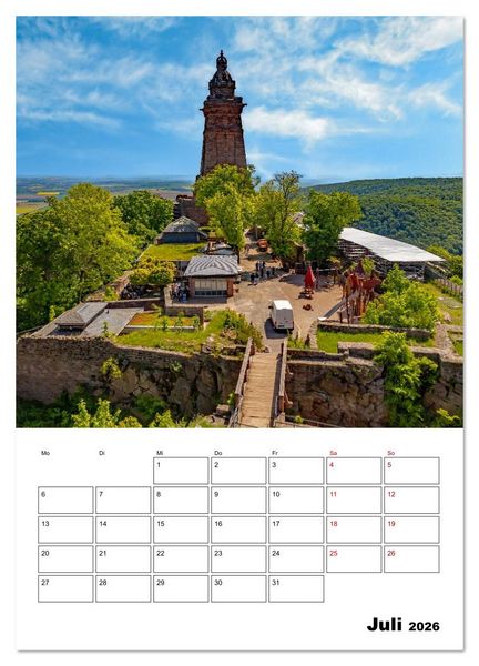 Produktbild: Kyffh&auml;user Denkmal - Terminplaner (hochwertiger Premium Wandkalender 2026 DIN A2 hoch), Kunstdruck in Hochglanz