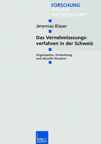 Produktbild: Das Vernehmlassungsverfahren in der Schweiz