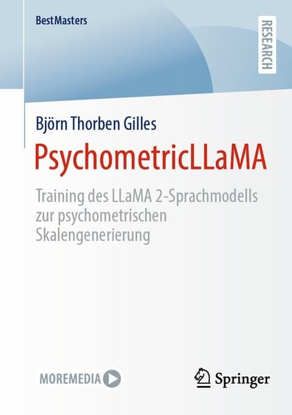 PsychometricLLaMA, Taschenbuch von Björn Thorben Gilles, Springer Fachmedien Wiesbaden GmbH, 9783658468927