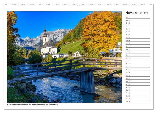 Produktbild: Servus im Bergsteigerdorf Ramsau (Wandkalender 2026 DIN A2 quer), CALVENDO Monatskalender