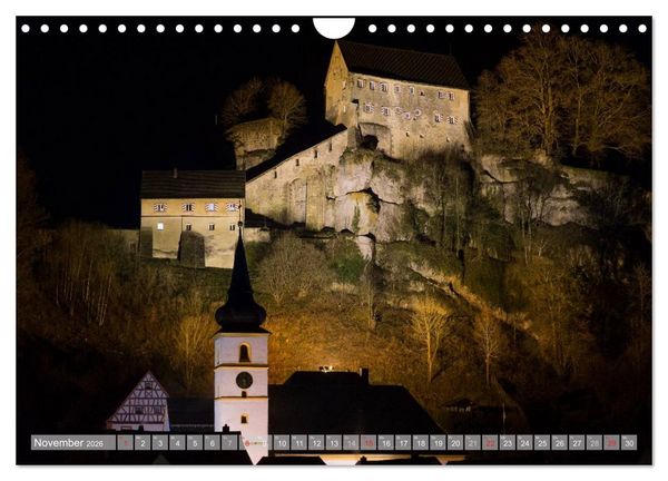 Produktbild: Burgenlandschaft Fr&auml;nkische Schweiz (Wandkalender 2026 DIN A4 quer), CALVENDO Monatskalender