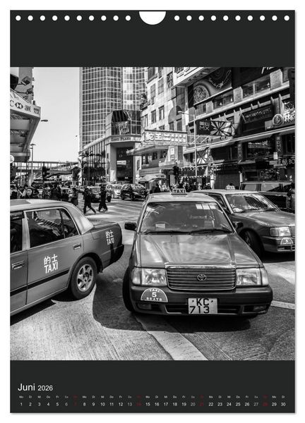 Produktbild: Hongkong schwarzwei&szlig; (Wandkalender 2026 DIN A4 hoch), CALVENDO Monatskalender
