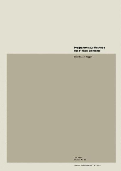 Produktbild: Programme zur Methode der Finiten Elemente