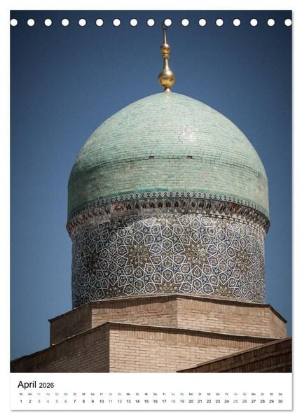 Produktbild: Usbekistan - Faszinierende Architektur entlang der Seidenstra&szlig;e (Tischkalender 2026 DIN A5 hoch), CALVENDO Monatskalender