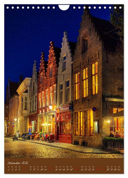 Produktbild: D&auml;mmerung in Gent und Br&uuml;gge (Wandkalender 2026 DIN A4 hoch), CALVENDO Monatskalender