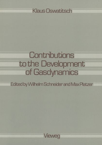 Produktbild: Contributions to the Development of Gasdynamics