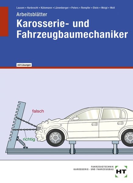 Produktbild: Arbeitsbl&auml;tter mit eingetragenen L&ouml;sungen Karosserie- und Fahrzeugbaumechaniker