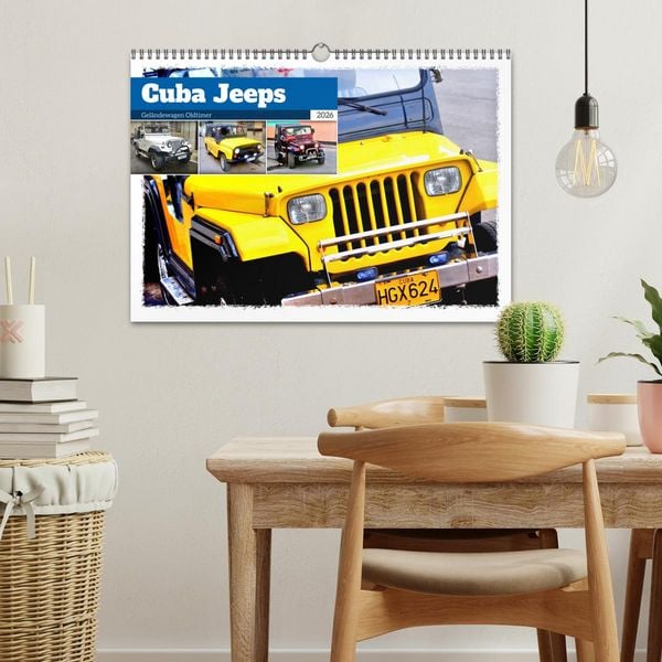 Produktbild: Cuba Jeeps - Gel&auml;ndewagen Oldtimer (Wandkalender 2026 DIN A3 quer), CALVENDO Monatskalender