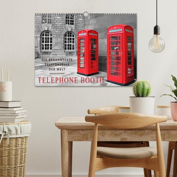 Produktbild: Die bekannteste Telefonzelle der Welt - Telephone Booth (Wandkalender 2026 DIN A3 quer), CALVENDO Monatskalender