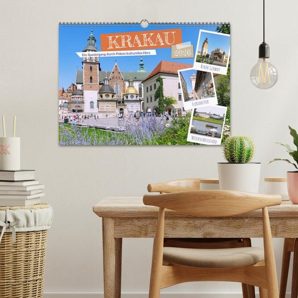 Produktbild: Krakau. Ein Spaziergang durch Polens kulturelles Herz (Wandkalender 2026 DIN A3 quer), CALVENDO Monatskalender
