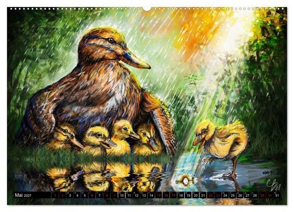 Produktbild: Tierfreunde (hochwertiger Premium Wandkalender 2027 DIN A2 quer), Kunstdruck in Hochglanz
